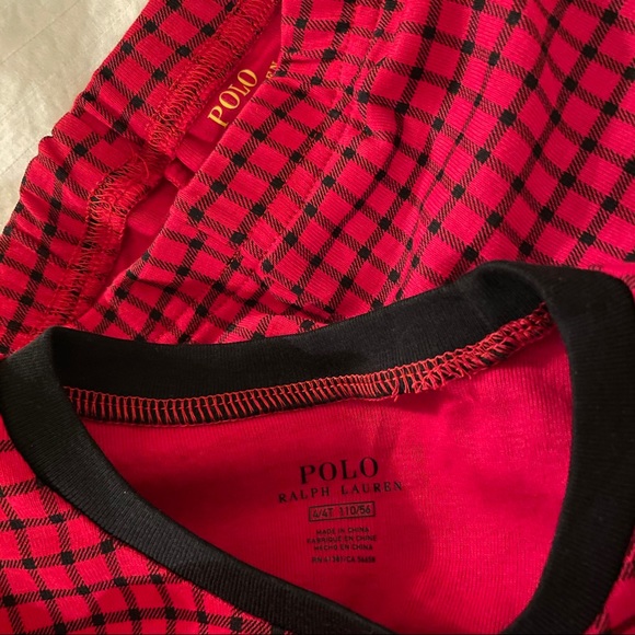 POLO Ralph Lauren Red/Black Checkered Toddler PJs - Picture 4 of 6